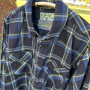 DIXXON FLANNEL COMPANY Infectious Grooves Men’s size XLT Flannel Shirt LIKE NEW!